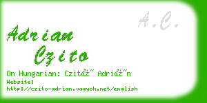 adrian czito business card